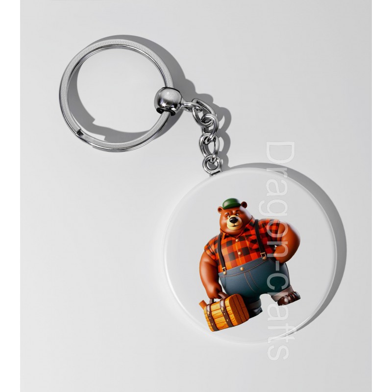 35mm Round Keyring - Lumberjack(5)