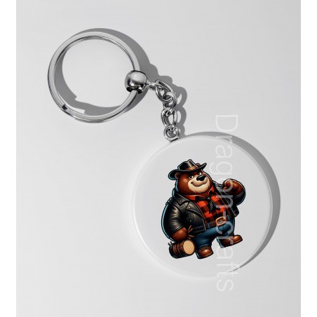 35mm Round Keyring - Lumberjack(6)