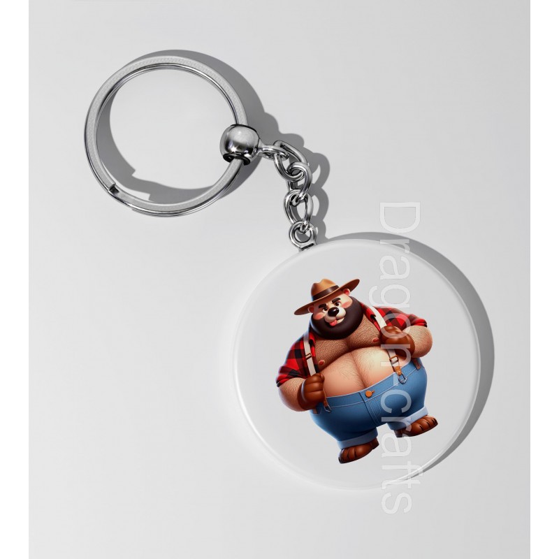 35mm Round Keyring - Lumberjack(7)