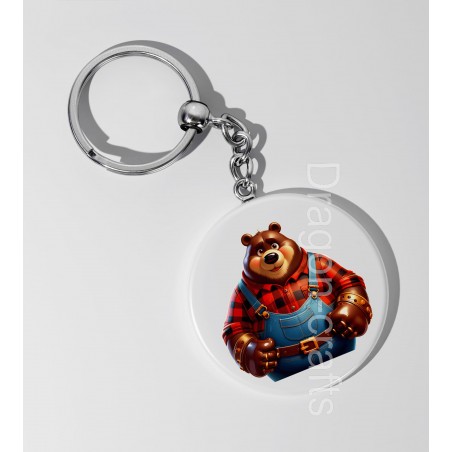 35mm Round Keyring - Lumberjack(8)