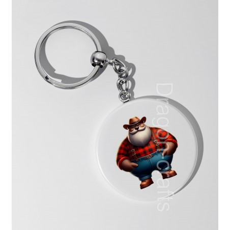 35mm Round Keyring - Lumberjack(9)