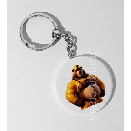 35mm Round Keyring - Rubber(10)