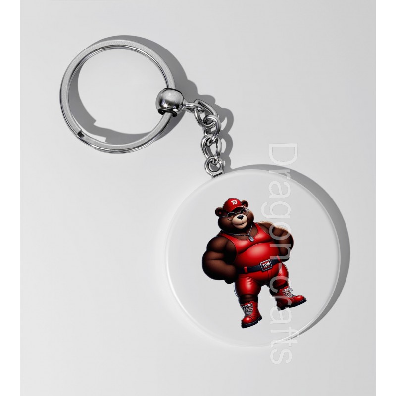 35mm Round Keyring - Rubber(24)