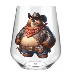 Stemless Wine Glass - Cowboy(1)