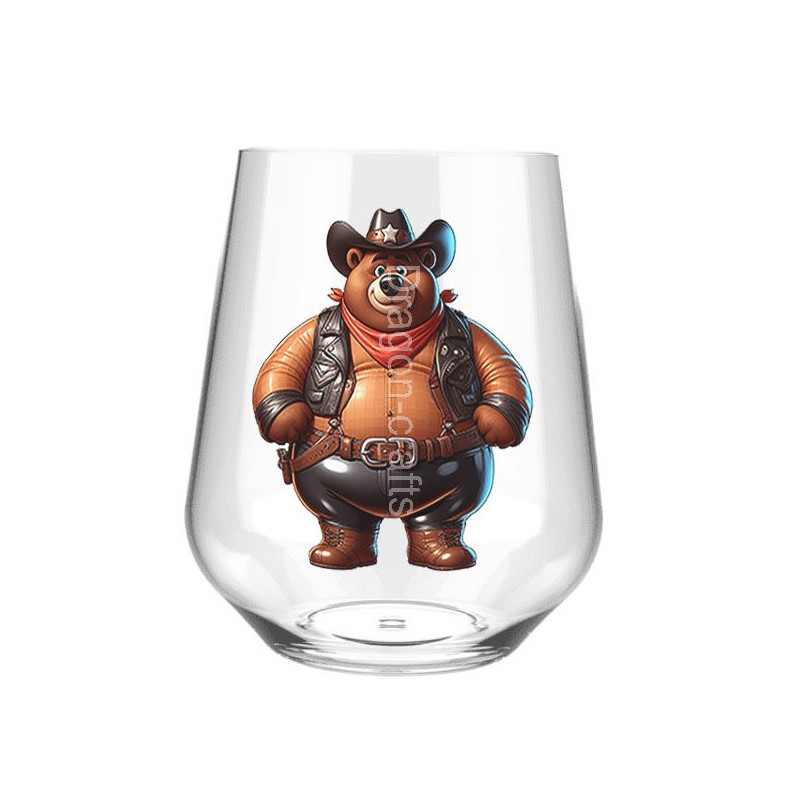 Stemless Wine Glass - Cowboy(12)