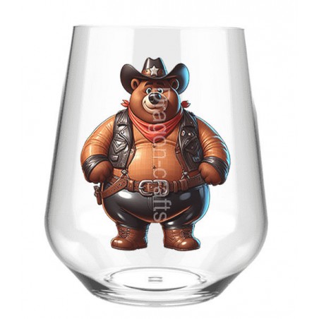 Stemless Wine Glass - Cowboy(12)