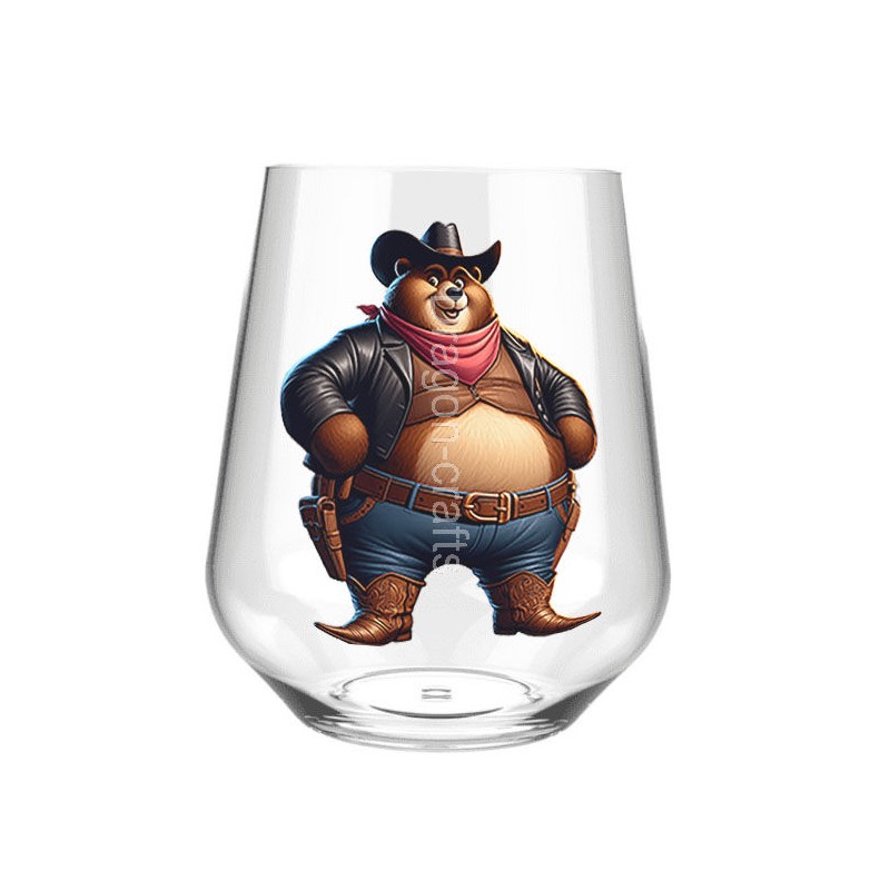 Stemless Wine Glass - Cowboy(15)