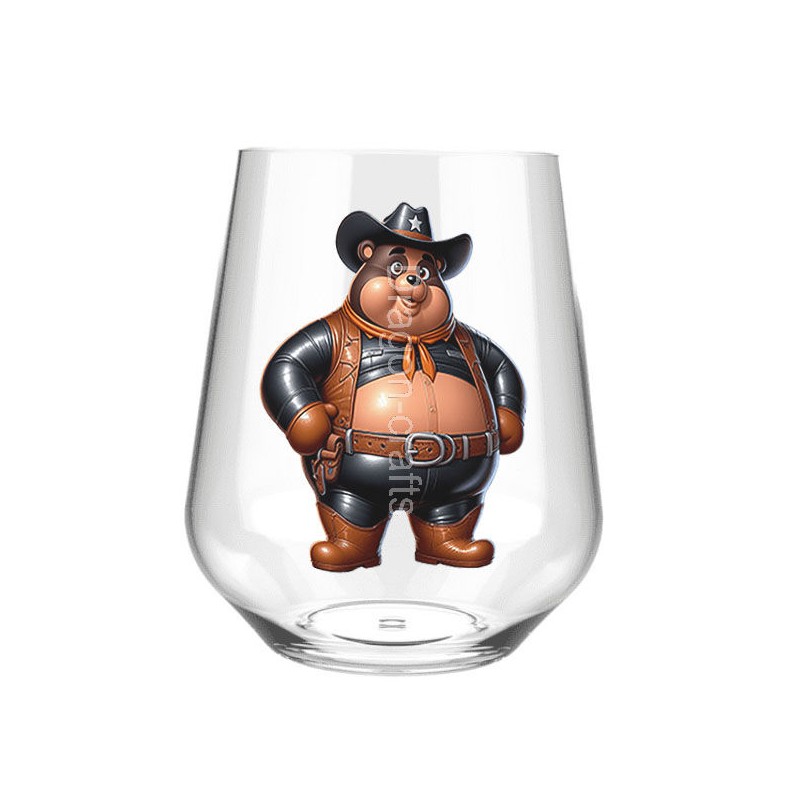 Stemless Wine Glass - Cowboy(18)