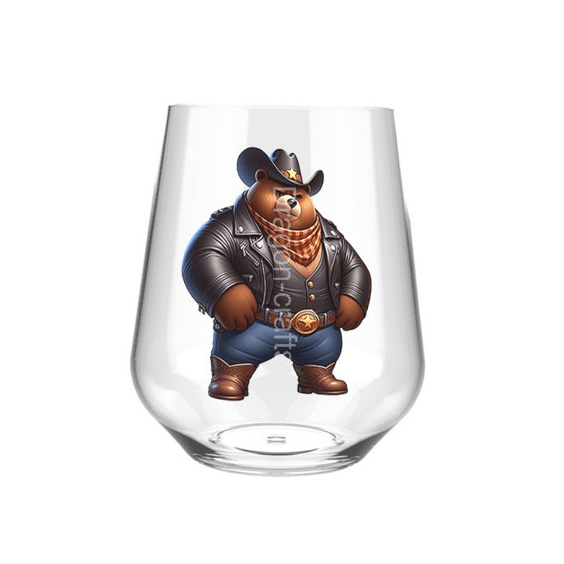 Stemless Wine Glass - Cowboy(19)
