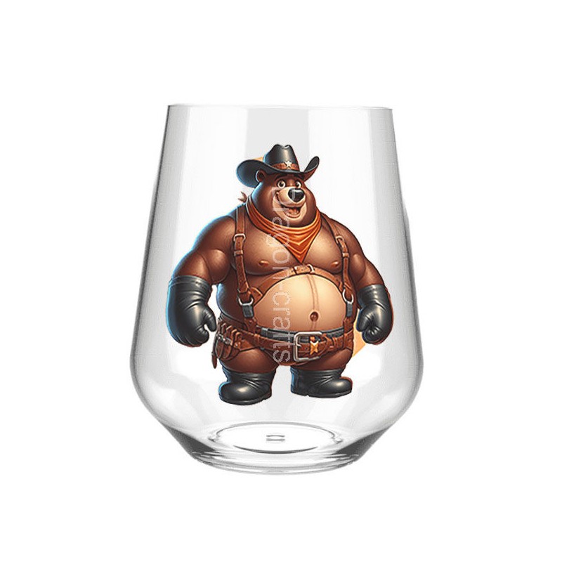 Stemless Wine Glass - Cowboy(2) Stemless Wine Glass - Cowboy(2)