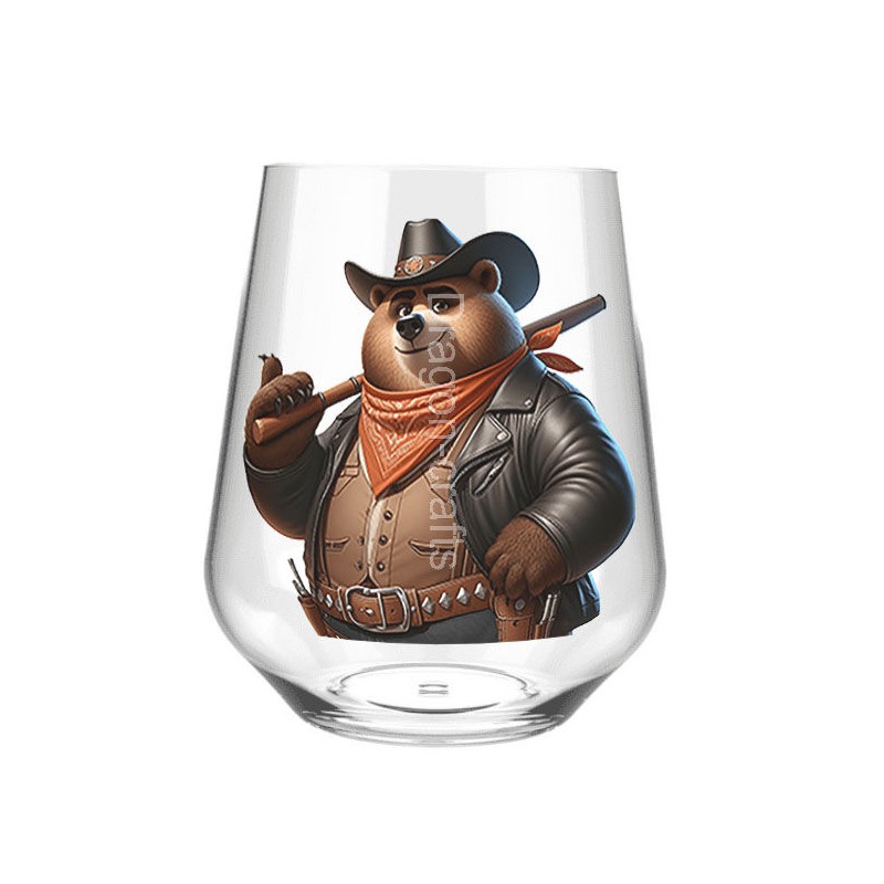 Stemless Wine Glass - Cowboy(20)