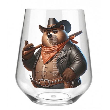 Stemless Wine Glass - Cowboy(20)