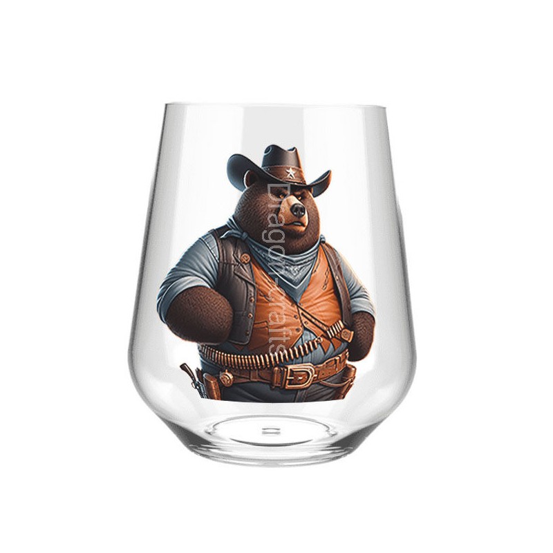 Stemless Wine Glass - Cowboy(22) Stemless Wine Glass - Cowboy(22)