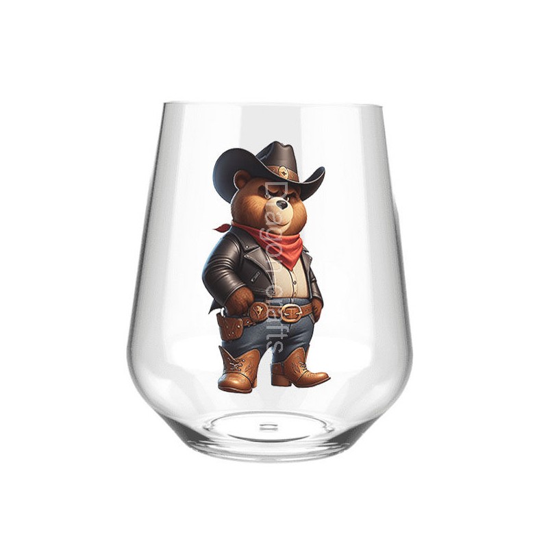 Stemless Wine Glass - Cowboy(23)