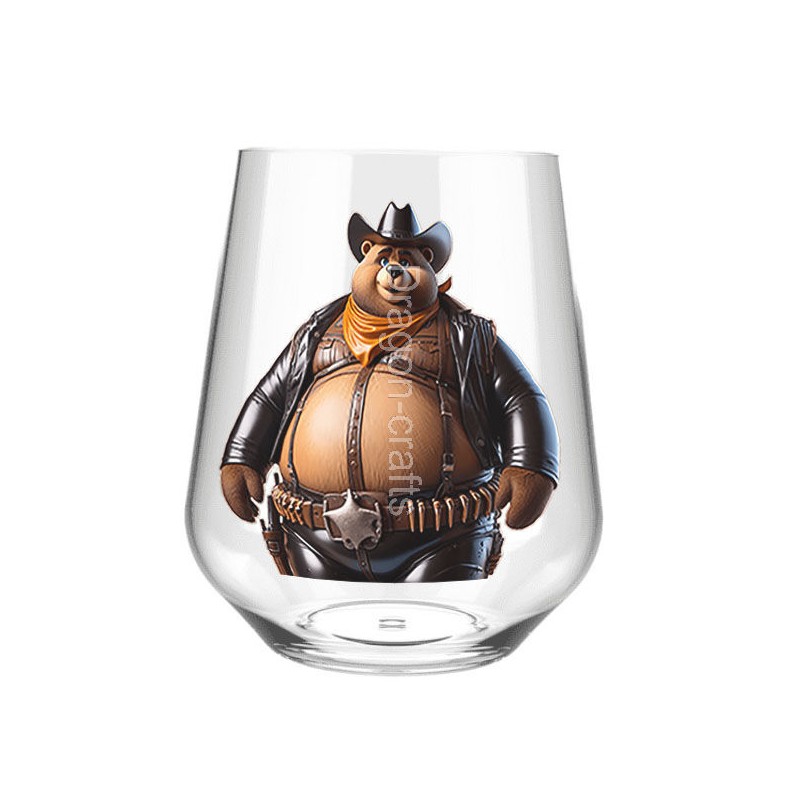 Stemless Wine Glass - Cowboy(9)