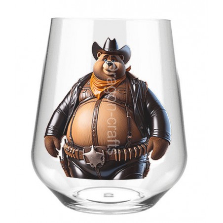 Stemless Wine Glass - Cowboy(9)