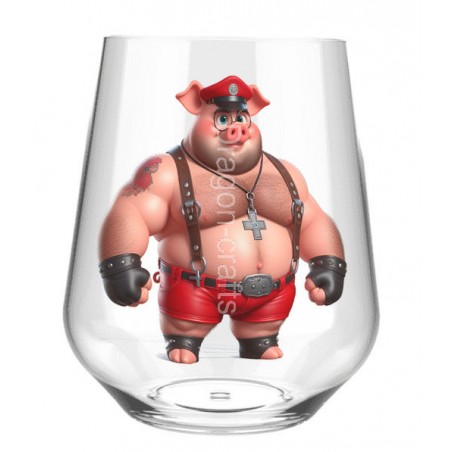 Stemless Wine Glass - Pig(2)