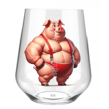 Stemless Wine Glass - Pig(3)