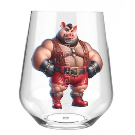 Stemless Wine Glass - Pig(5)