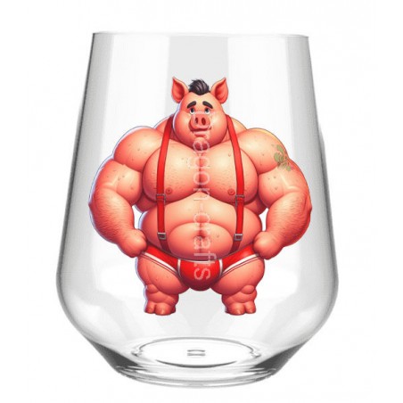 Stemless Wine Glass - Pig(6)