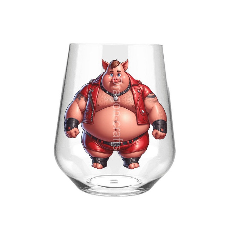 Stemless Wine Glass - Pig(8)