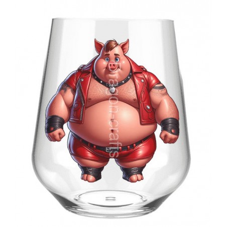 Stemless Wine Glass - Pig(8)