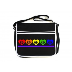 Pride - Retro Messenger Bag - Hearts