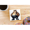 CERAMIC TILE COASTER/ TRIVET - Dungerees  -(2)