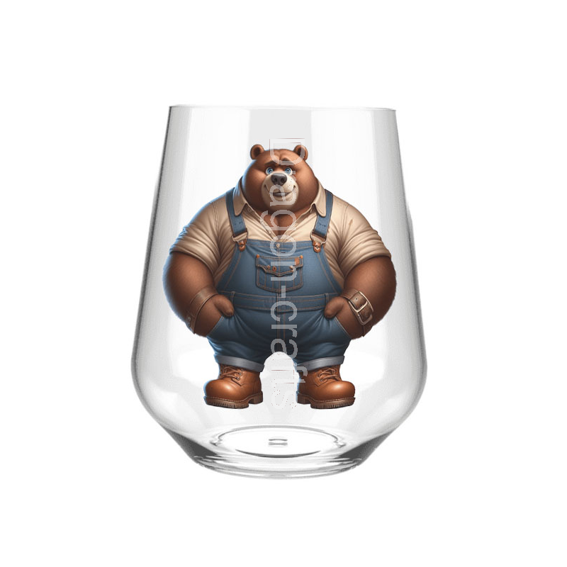 Stemless Wine Glass - Dungerees -(35)