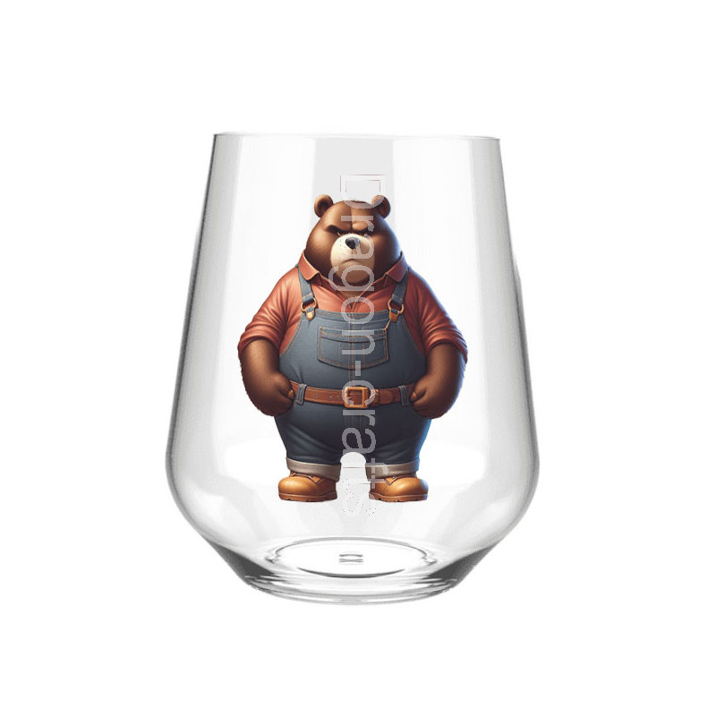 Stemless Wine Glass - Dungerees -(37) Stemless Wine Glass - Dungerees -(37)