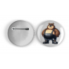 25mm Round Metal Badge - Dungerees -(2)