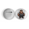 25mm Round Metal Badge - Dungerees -(12)