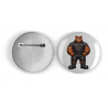 25mm Round Metal Badge - Dungerees -(20)