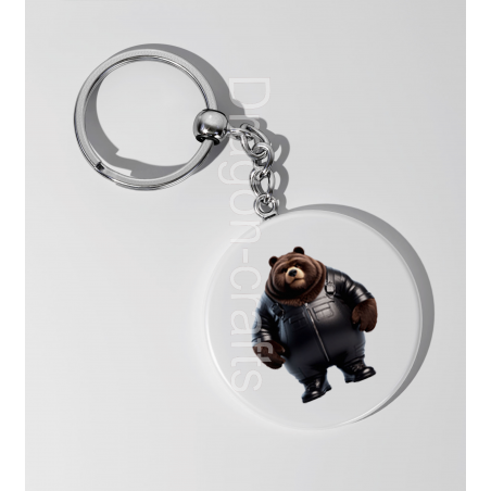 35mm Round Keyring - Dungerees -(5)