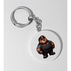 35mm Round Keyring - Dungerees -(12)