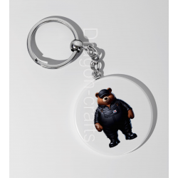 35mm Round Keyring - Dungerees -(22)