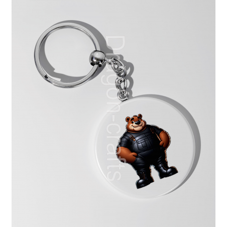 35mm Round Keyring - Dungerees -(24)