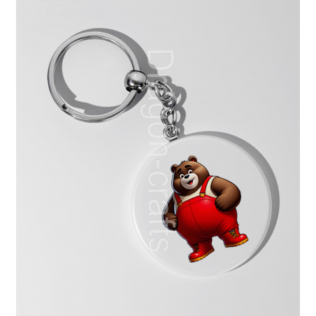 35mm Round Keyring - Dungerees -(38)