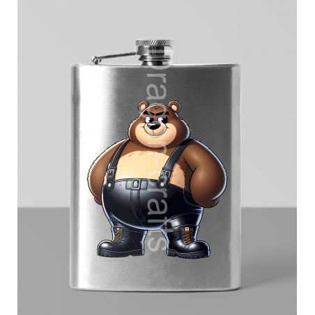 8oz Hip Flask - Dungerees -(2)