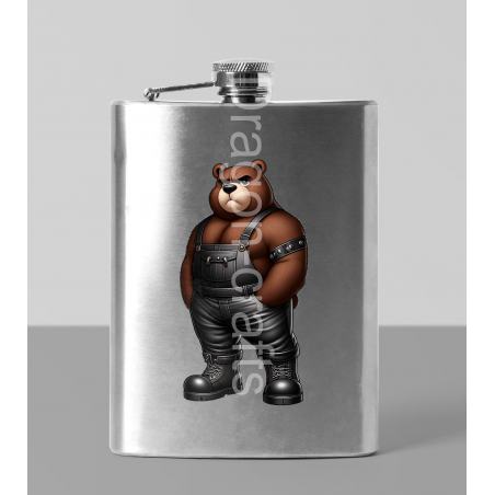 8oz Hip Flask - Dungerees -(4)