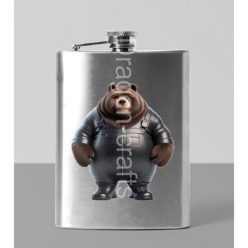 8oz Hip Flask - Dungerees -(5)