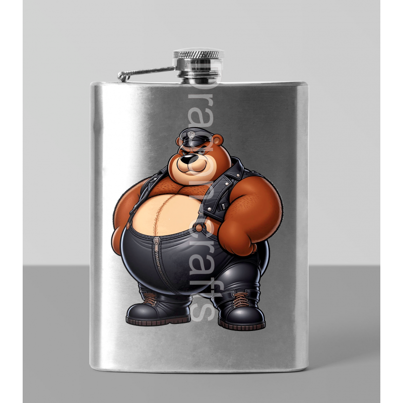 8oz Hip Flask - Dungerees -(7) 8oz Hip Flask - Dungerees -(7)