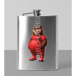 8oz Hip Flask - Dungerees -(10)