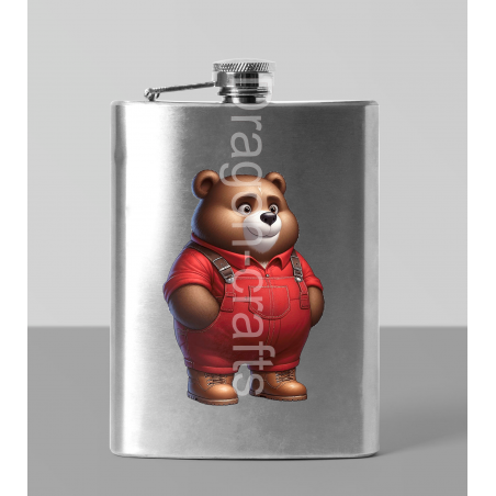 8oz Hip Flask - Dungerees -(11)