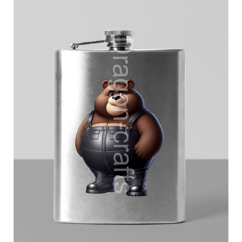 8oz Hip Flask - Dungerees -(21)