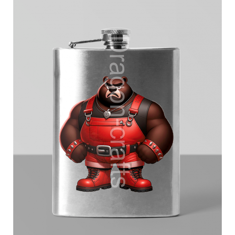8oz Hip Flask - Dungerees -(32) 8oz Hip Flask - Dungerees -(32)