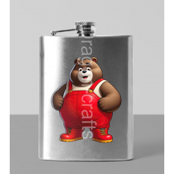 8oz Hip Flask - Dungerees -(38)