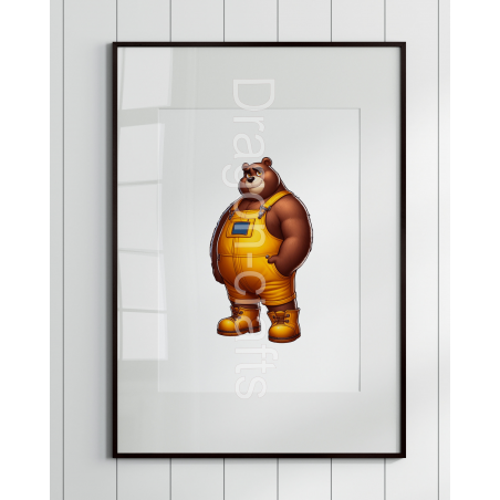 Print of design option to be framed - Dungerees -(19)