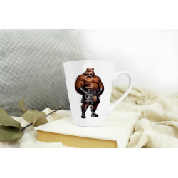 Short Latte Mug - Kilted Bear - 2