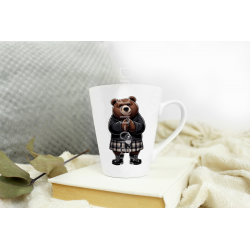 Short Latte Mug - Kilted Bear - 6